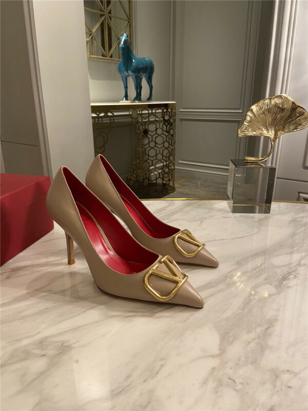 valentino V buckle high heel shoes