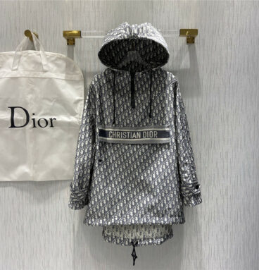 dior classic grey hooded jacket