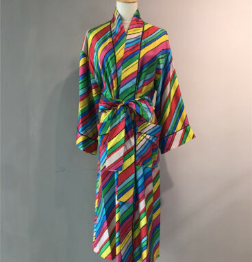 gucci silk striped pajamas nightgown