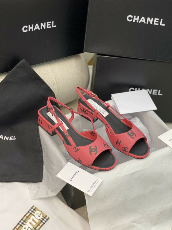 chanel flat cutout sandals