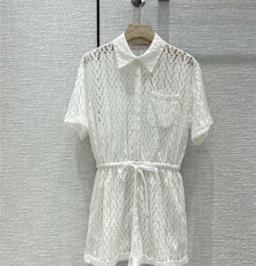 valentino white lace jumpsuit