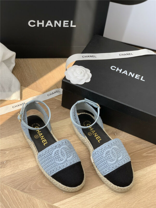 chanel hand woven sandals