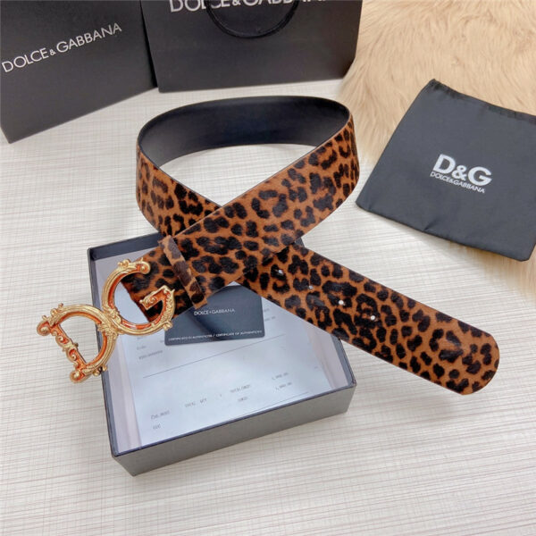 dolce & gabbana d&g logo leather belt