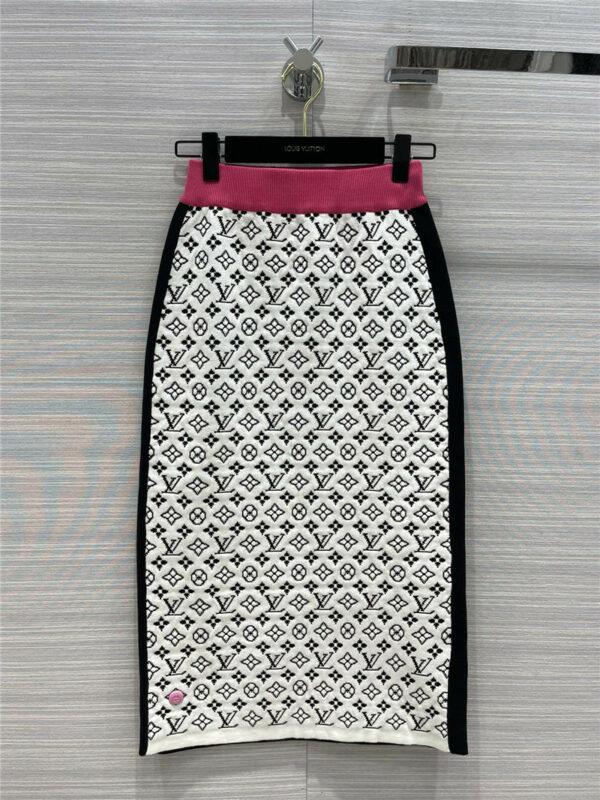 louis vuitton lv summer collection knitted long skirt
