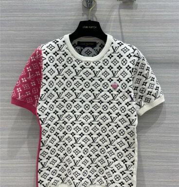 lv summer collection knitted short sleeve top