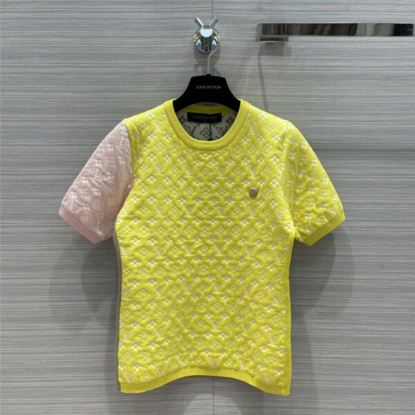 lv summer collection knitted short sleeve top
