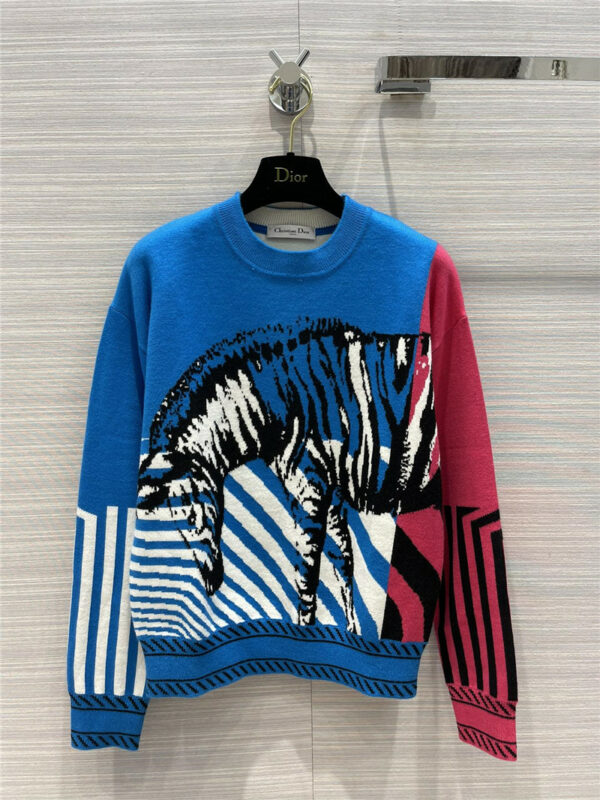 dior pop zebra sweater