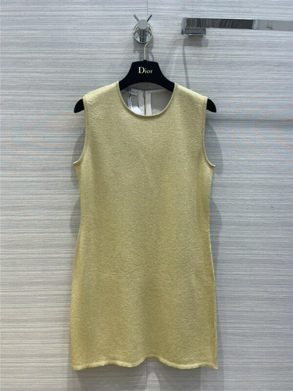 dior gold vest dress