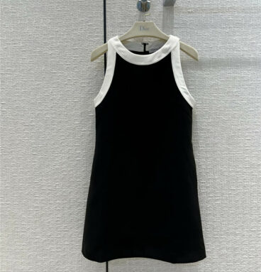 dior simple french vest dress