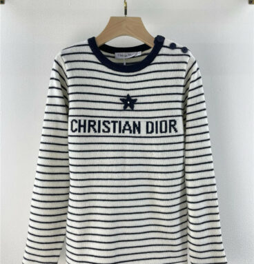 dior striped knitted sweater