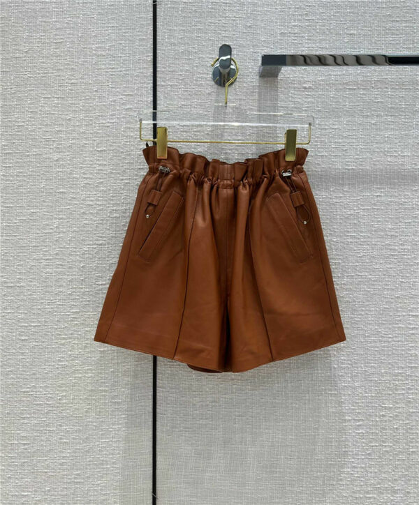 hermes leather shorts