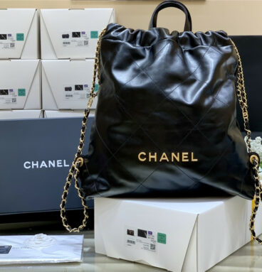 chanel 22 large handbag black