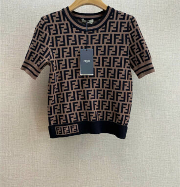 fendi FF logo knit short sleeves