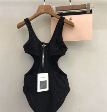 chanel camellia topless swimsuit