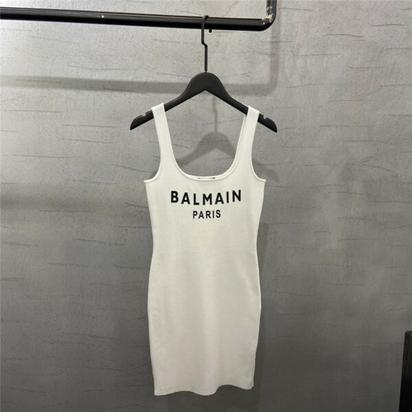 balmain vest dress