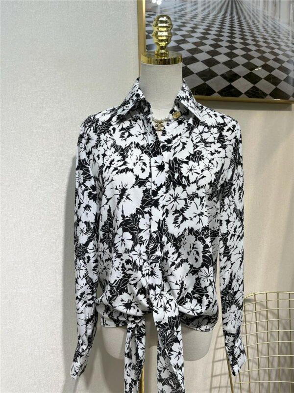 celine vintage floral pattern shirt