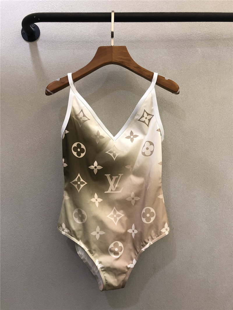 One-piece swimsuit Louis Vuitton Ecru size 40 FR in Synthetic - 20298756