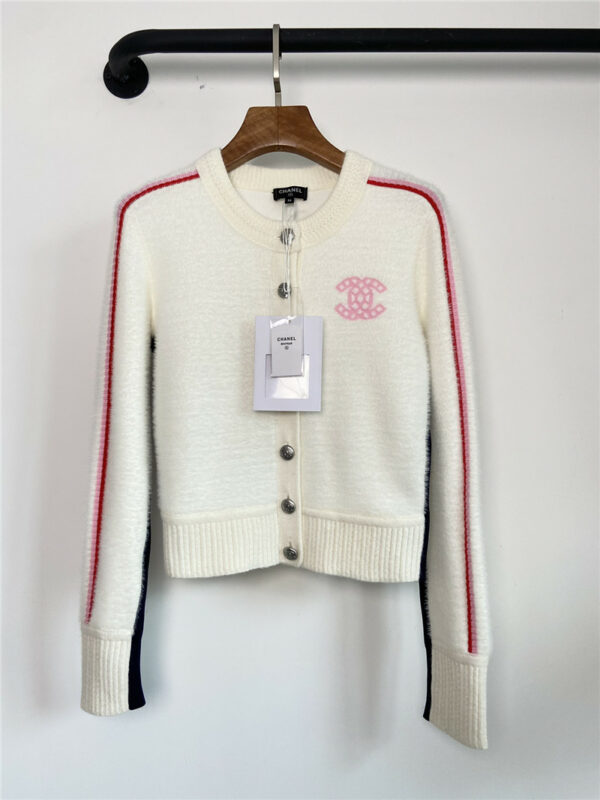 chanel fluffy knitted cardigan coat
