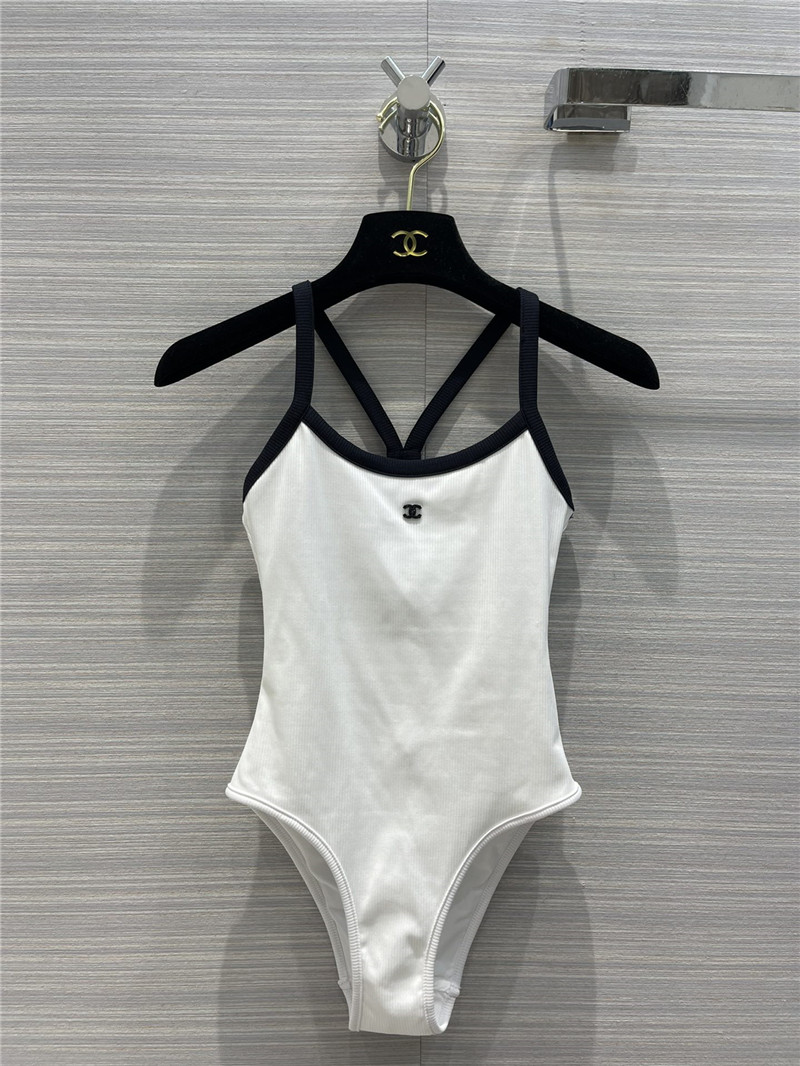 One-piece swimsuit Chanel White size 38 FR in Polyamide - 33424587