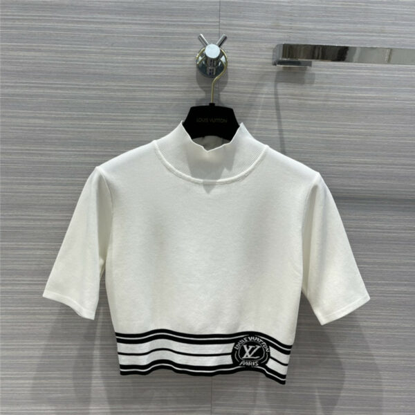 louis vuitton lv empty back knitted top