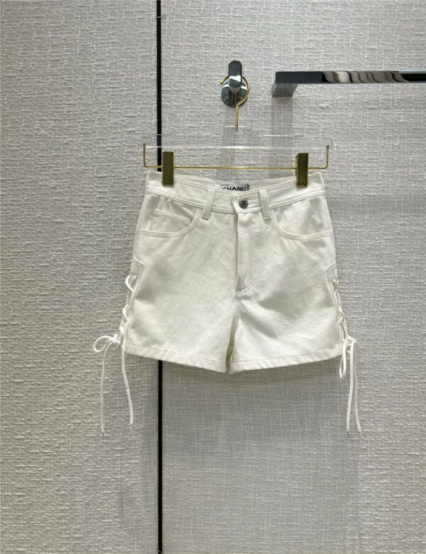 chanel vintage denim shorts