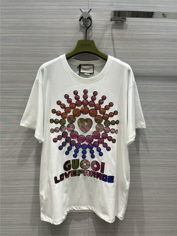 gucci embroidered sequin t shirt