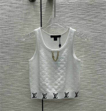 louis vuitton lv chain knitted vest