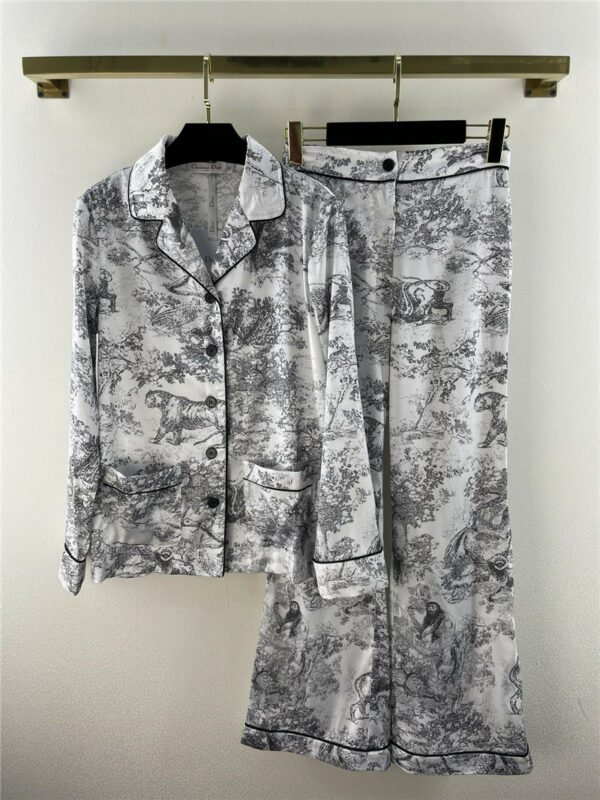 dior tiger print pajama set