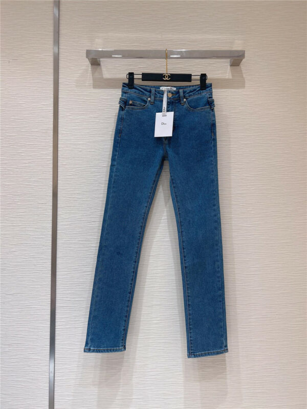dior high waist slim fit jeans