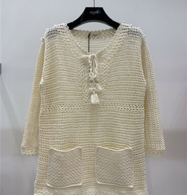 celine cutout knitted skirt