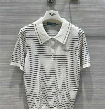 prada striped polo shirt