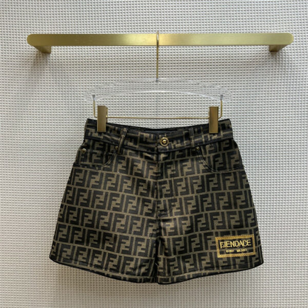 fendi logo jacquard shorts