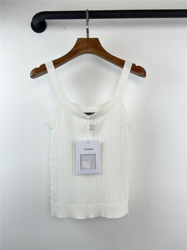 chanel knitted seamless camisole vest