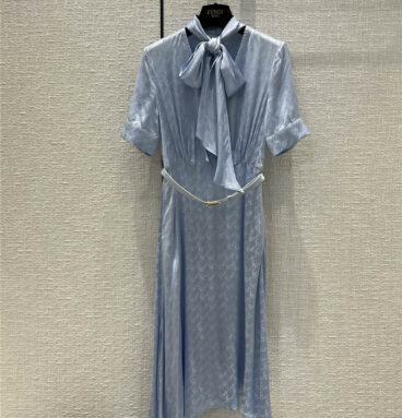 fendi streamer V-neck dress