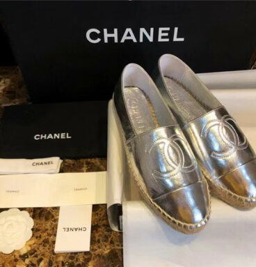 chanel metal silver casual shoes