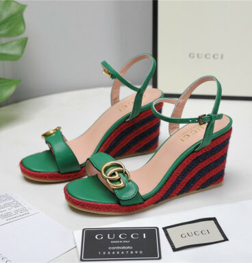 gucci wedge platform sandals