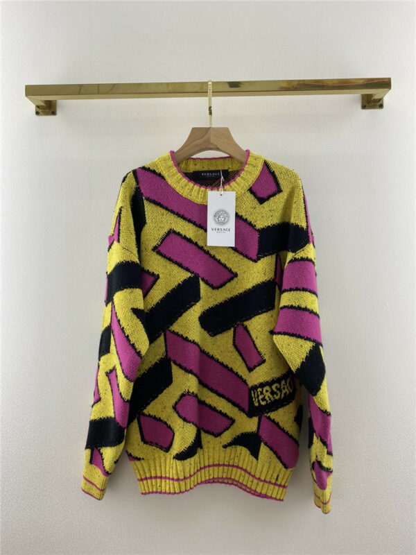 versace colorful sweater