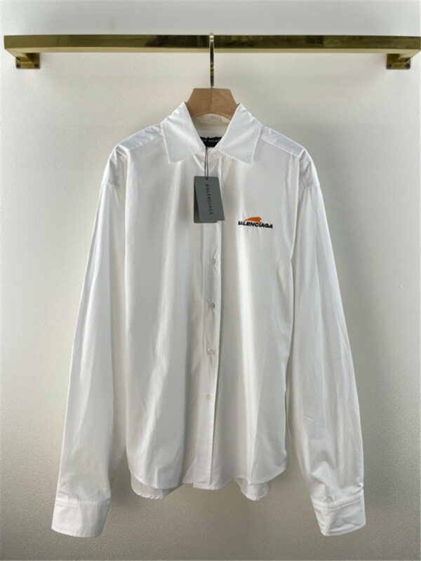 balenciaga white embroidered shirt