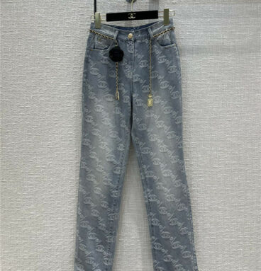 chanel chain belt jeans