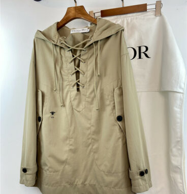 dior CD hooded trench coat