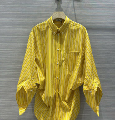balenciaga irregular yellow shirt