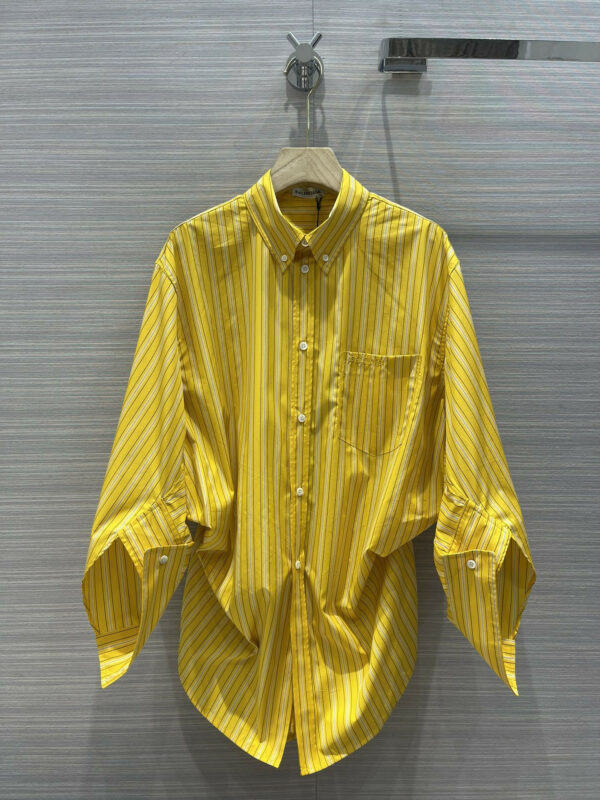 balenciaga irregular yellow shirt