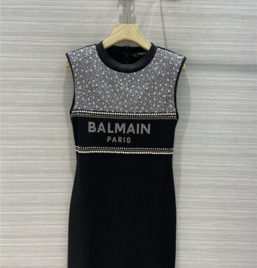 balmain gypsophila diamond sleeveless dress