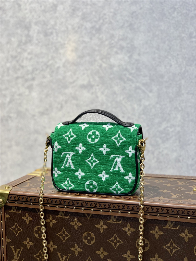 Louis Vuitton Micro Metis Green in Velvet/Leather with Gold-tone - GB