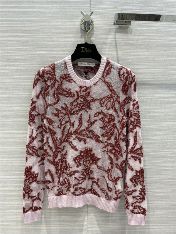 dior flower cashmere sweater