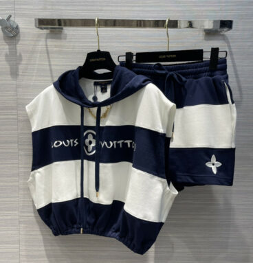 louis vuitton lv hooded sweater shorts suit