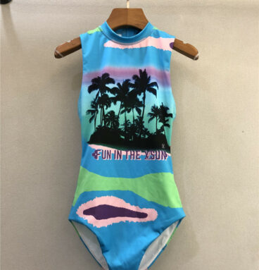 louis vuitton lv palm beach one piece swimsuit