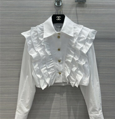 chanel lace cropped shirt