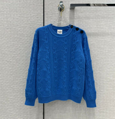 hermes curly chain cable crew neck long sleeve sweater