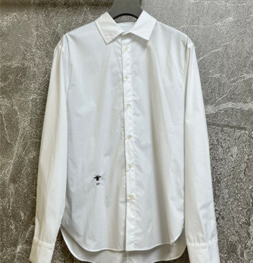 dior classic white bee long sleeve shirt